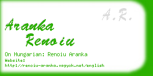 aranka renoiu business card